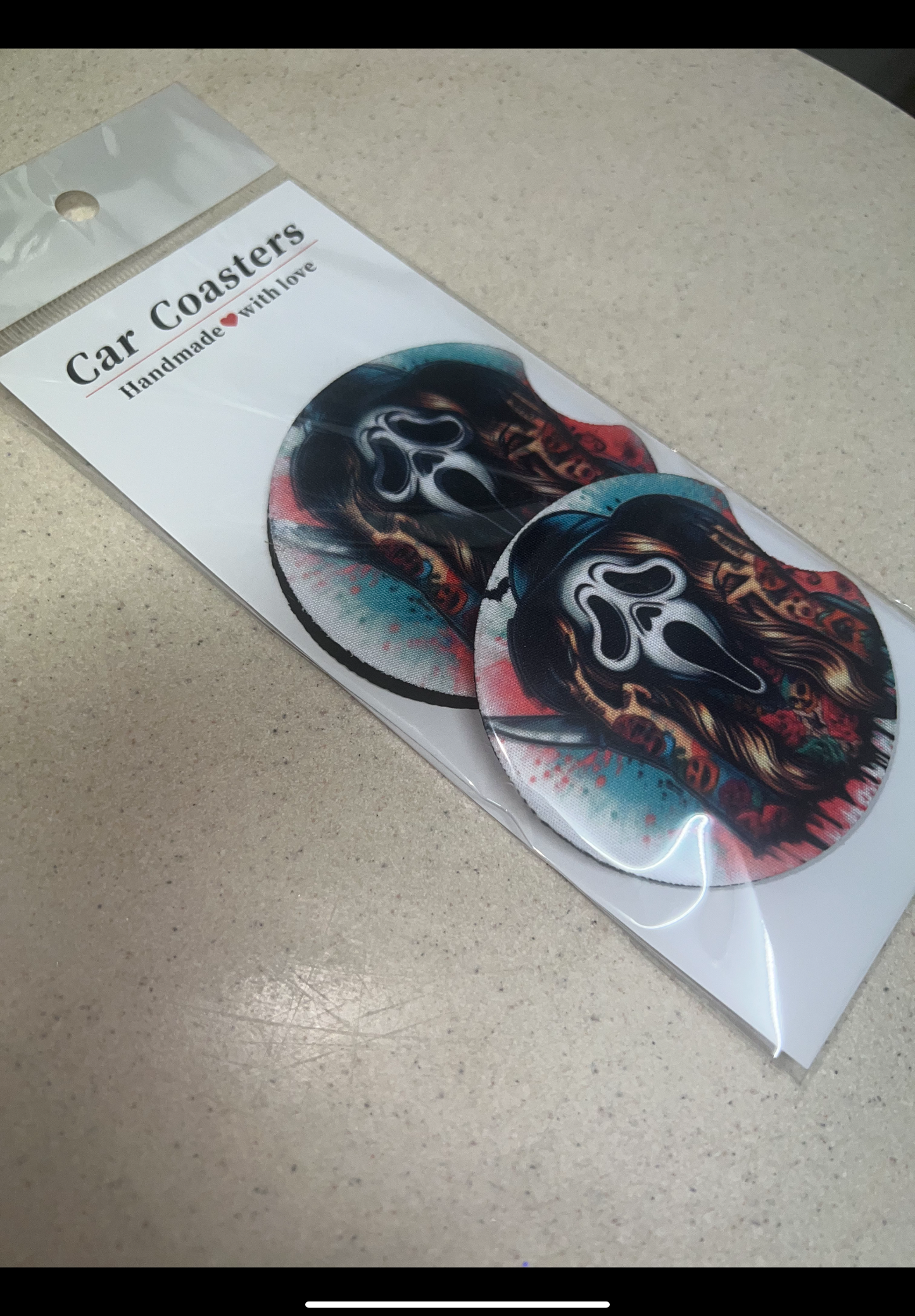 Ghost face tattoo girl