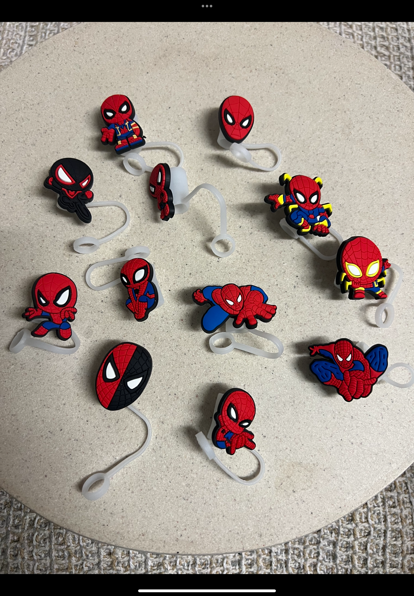 Spider-Man straw toppers