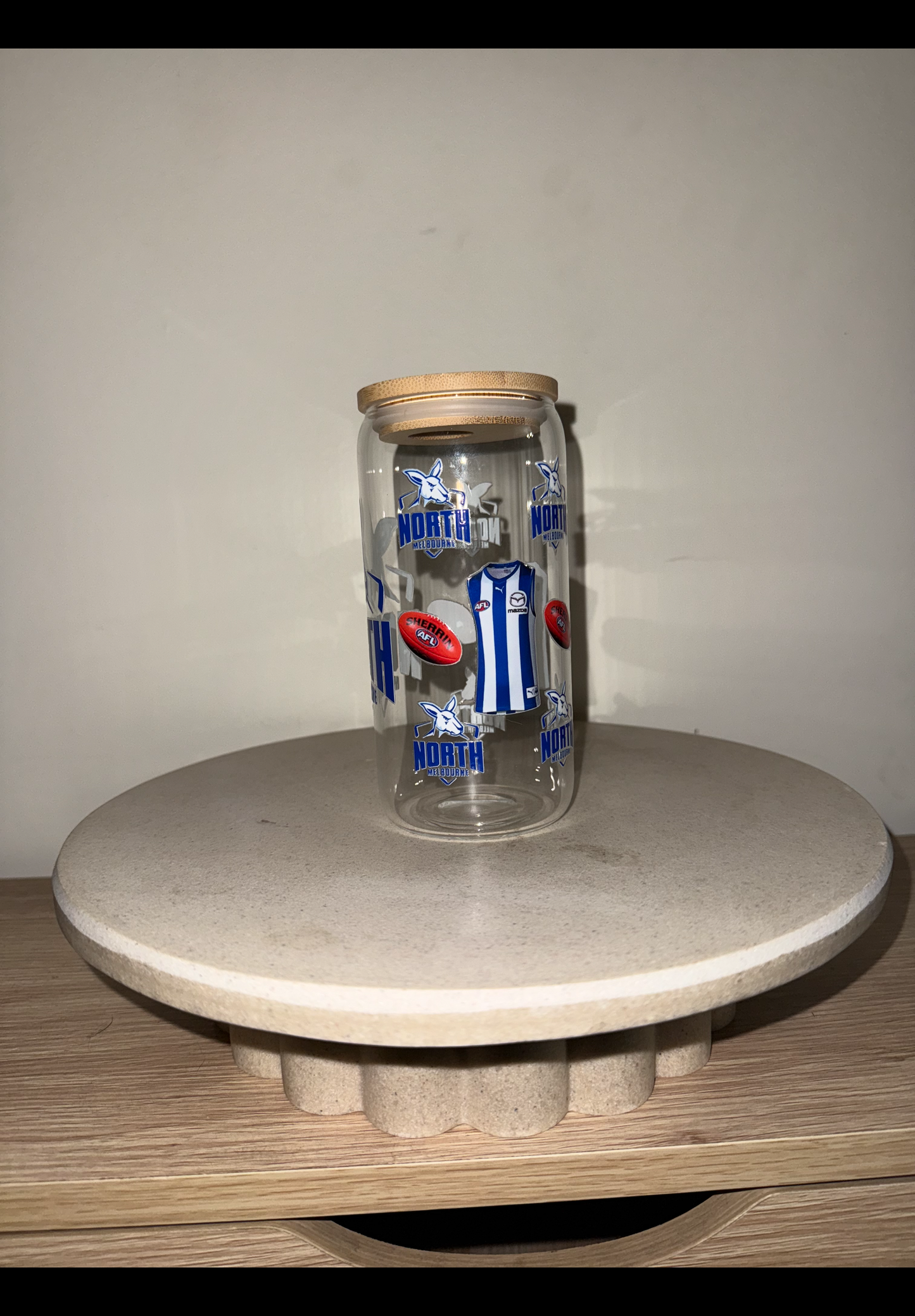 Kangaroos clear glass