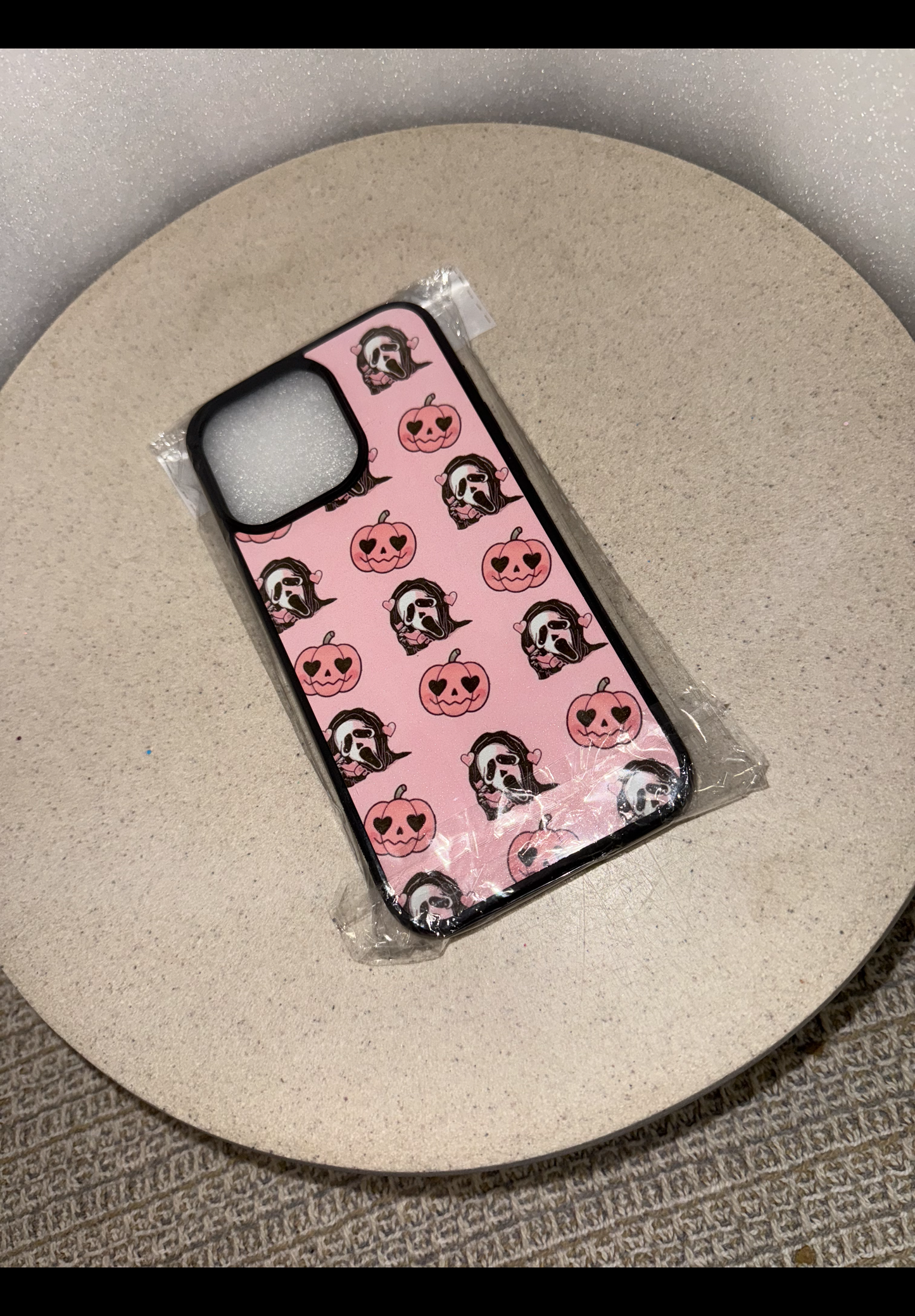 Ghost face pumpkin iphone case
