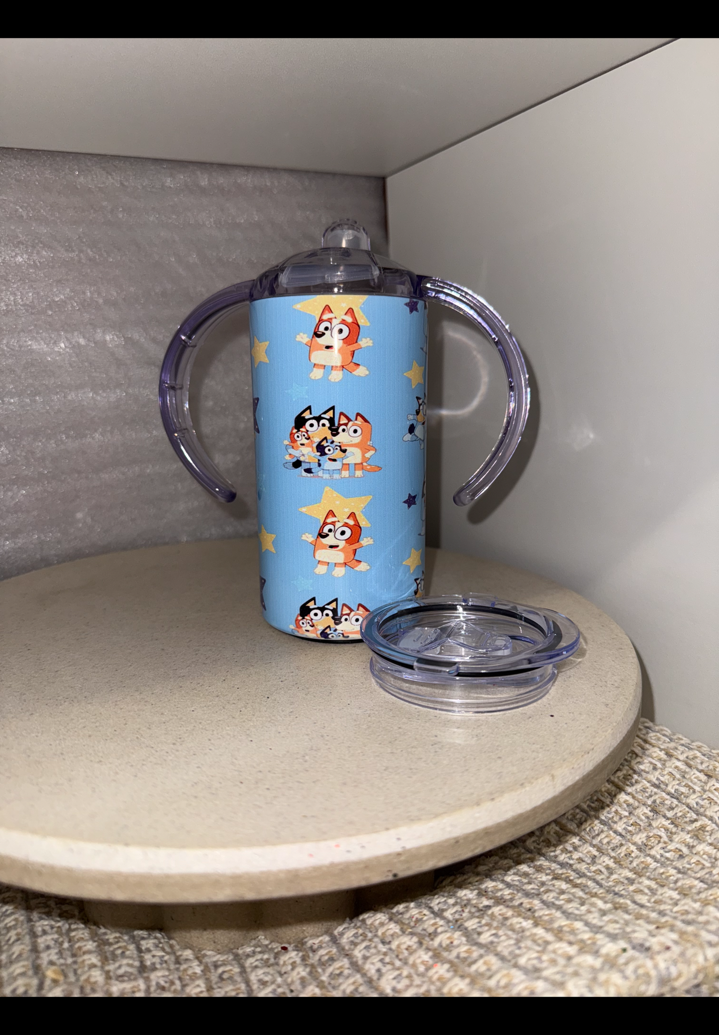 Bluey blue sippy turns into tumbler