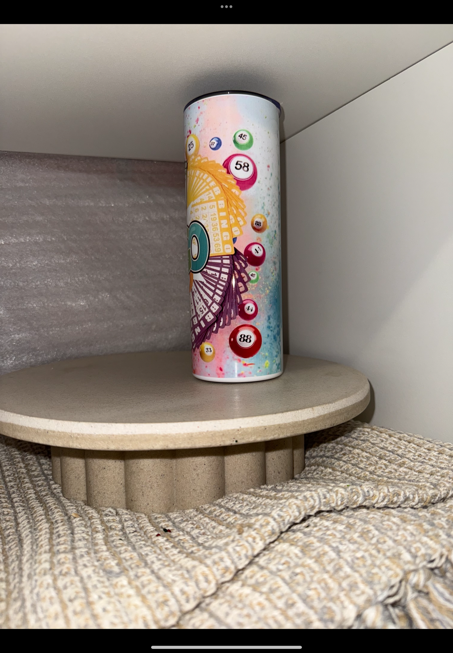 Bingo books & balls tumbler