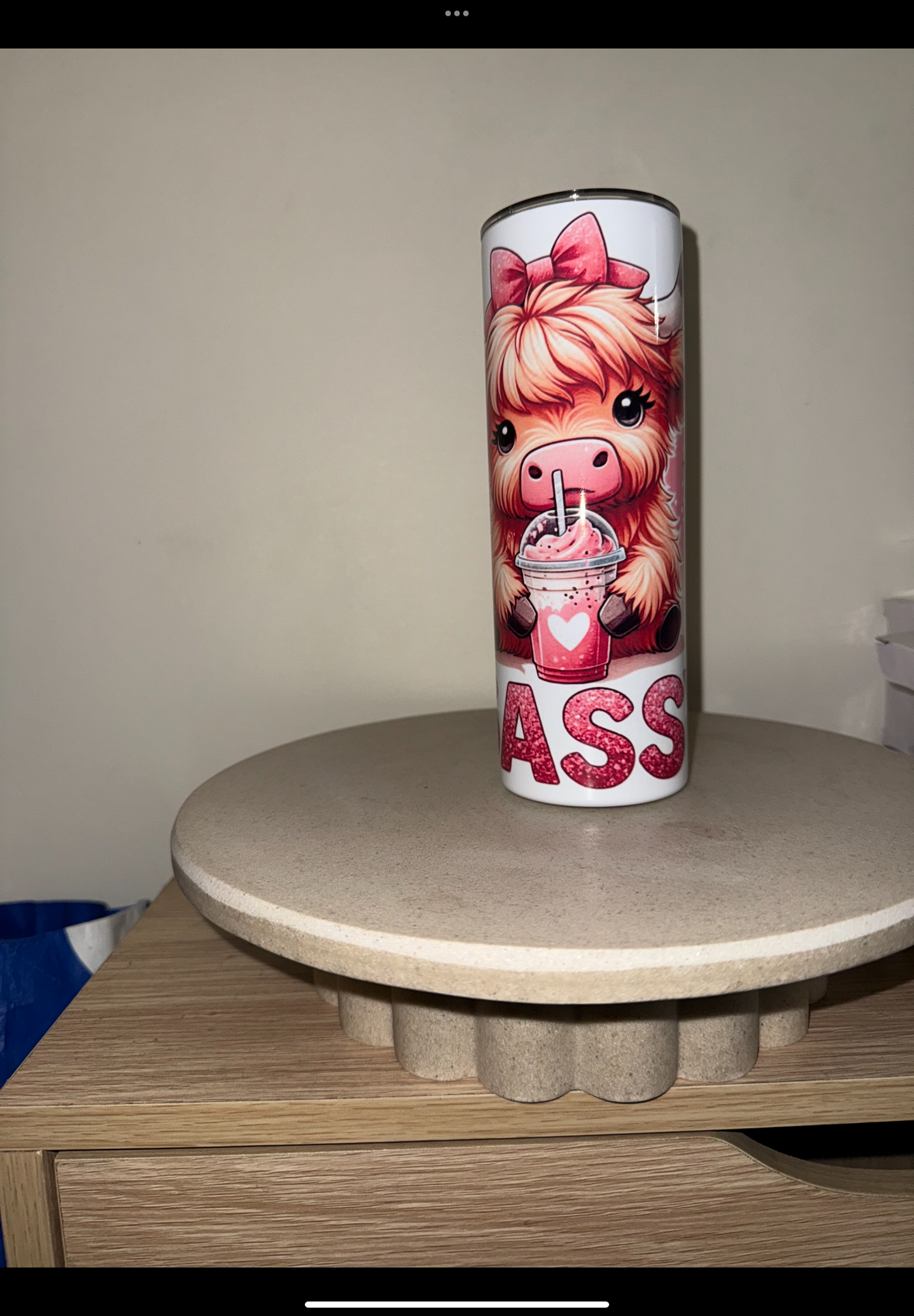 Stay sassy highland cow tumbler
