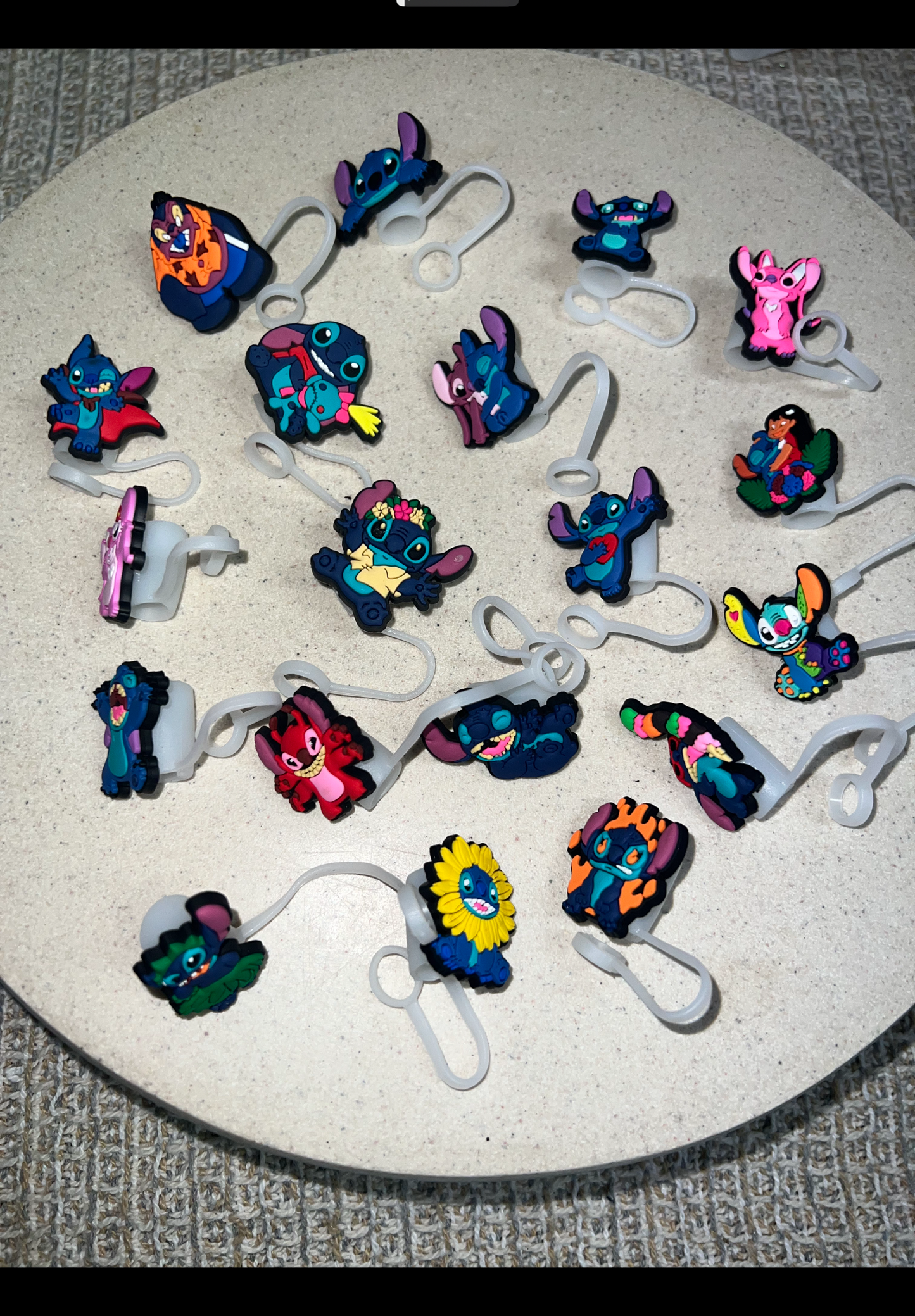 Stitch straw toppers