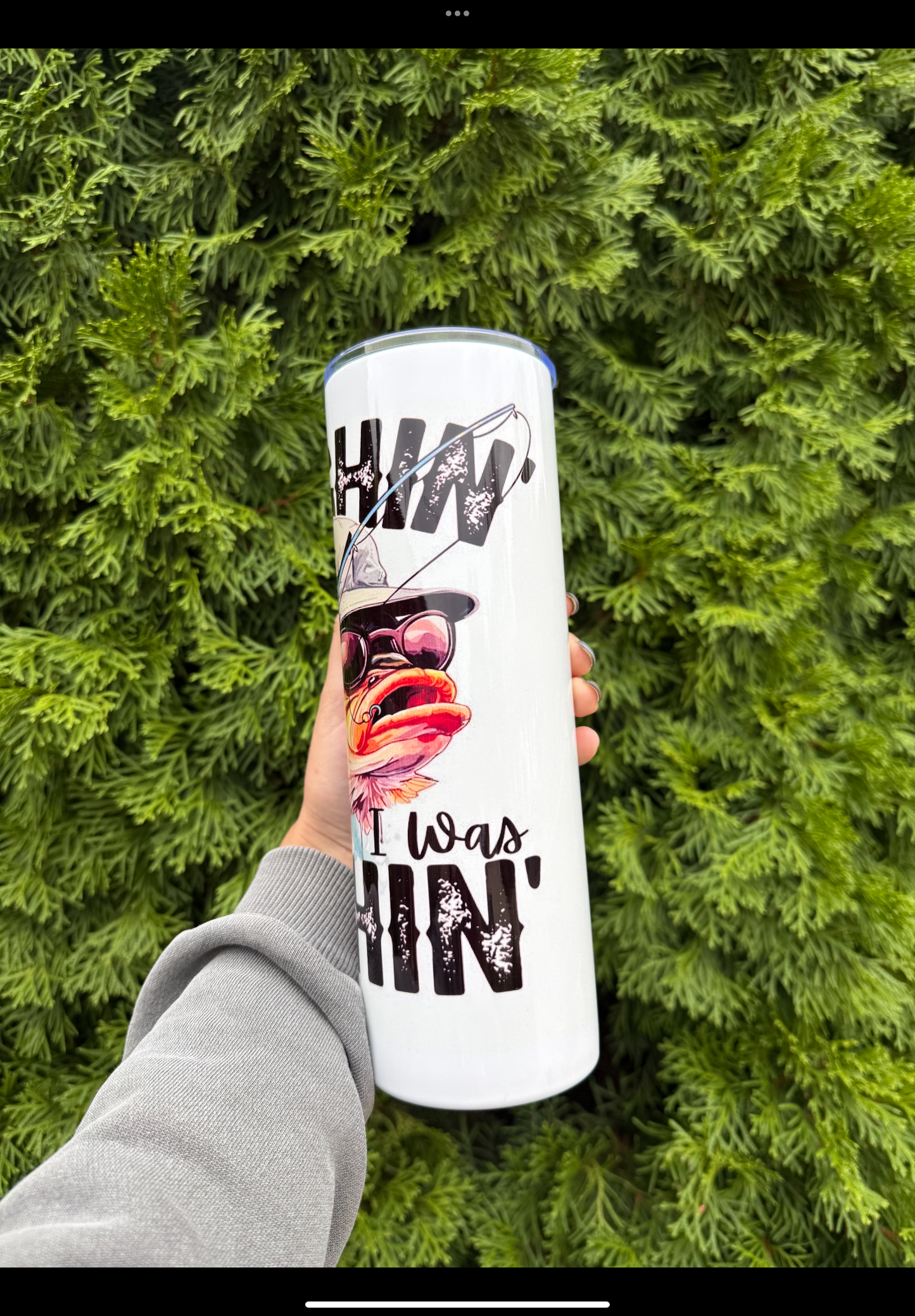 Wishing I was fishing insulated tumbler