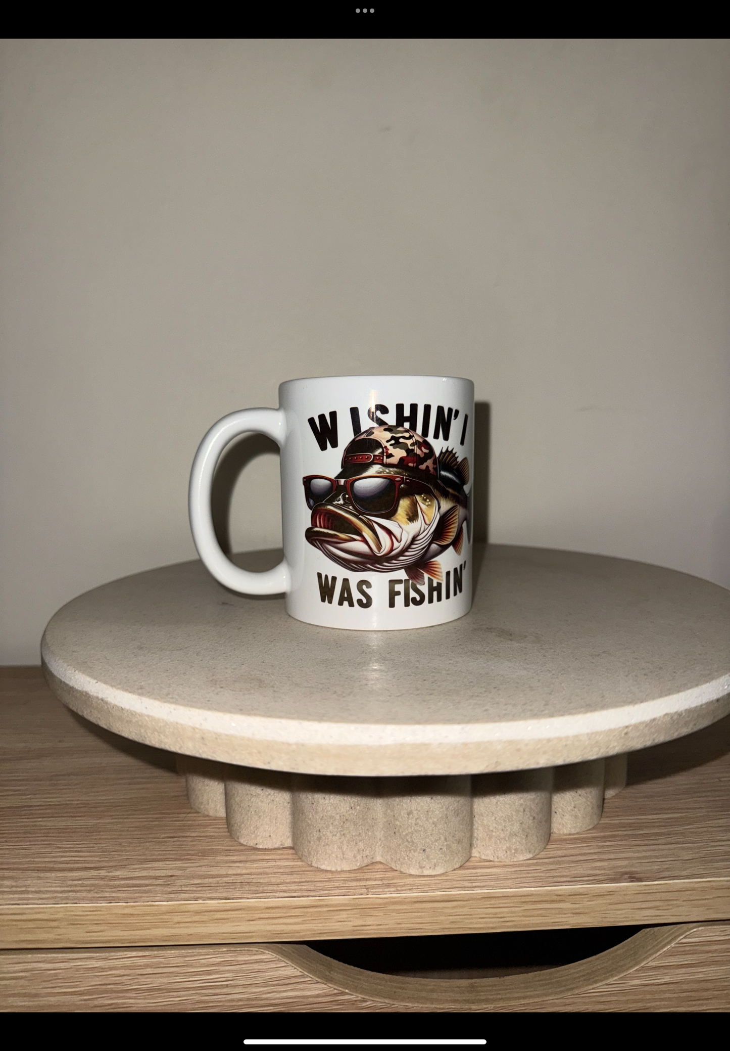 Wishing I was fishing mug