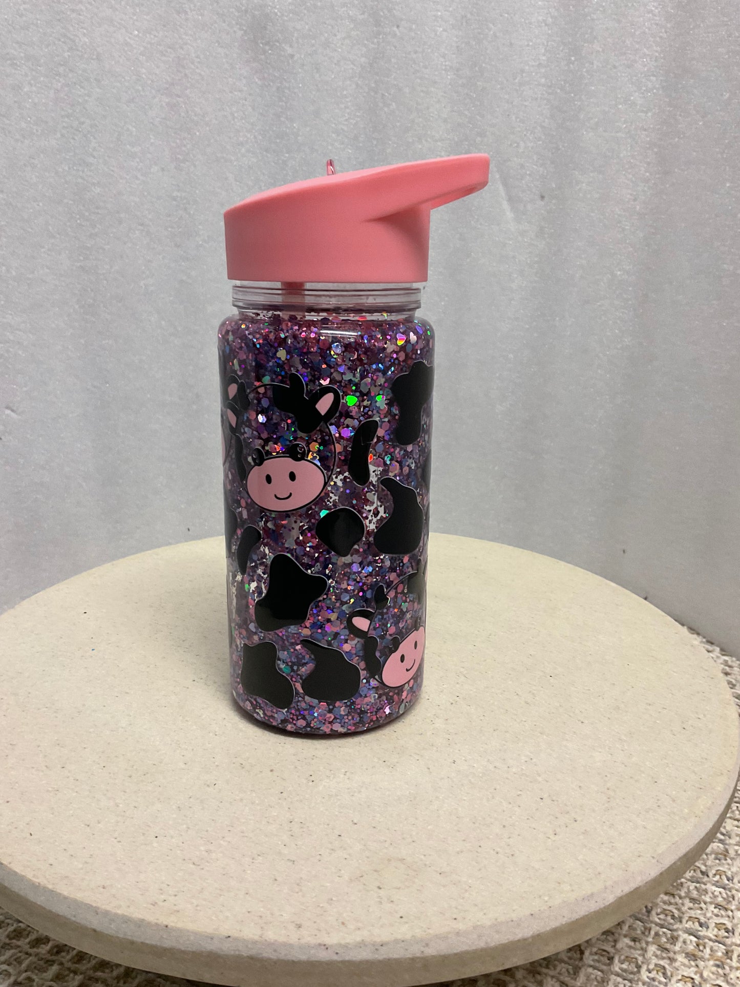 Cow snowglobe drink bottle