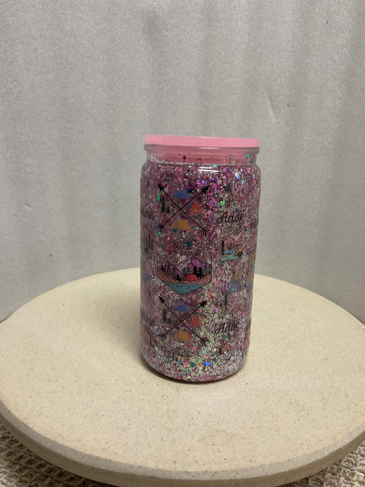 Camp acrylic snowglobe