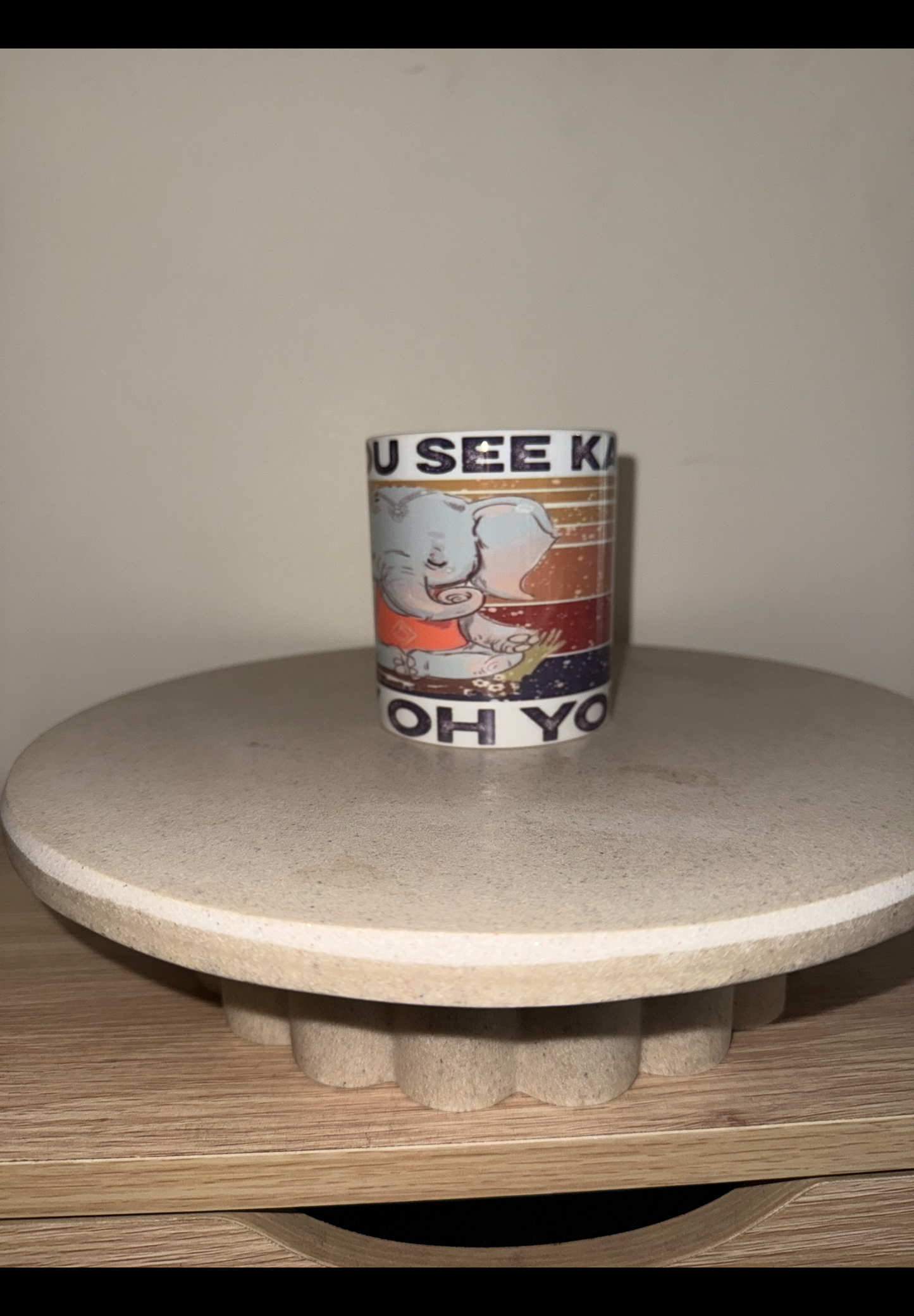 F # c k y o u elephant mug