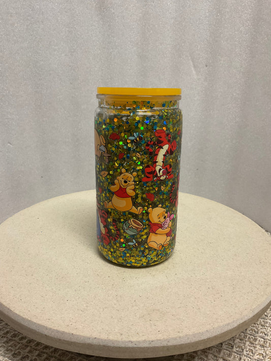 Pooh bear acrylic snowglobe