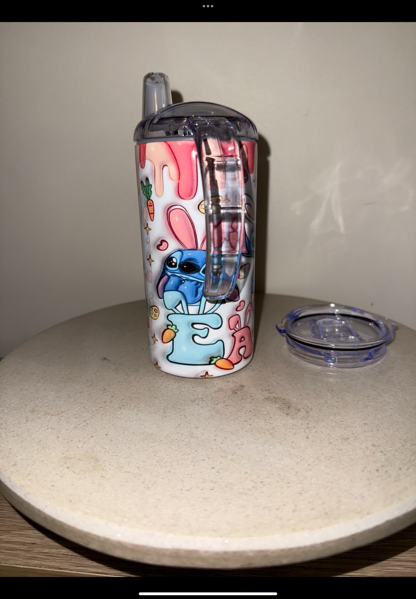 Easter stitch sippy cup