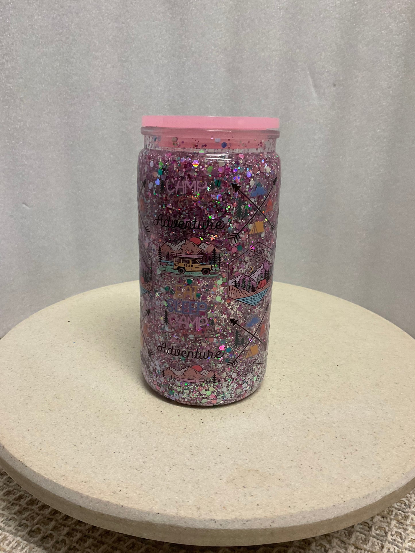 Camp acrylic snowglobe
