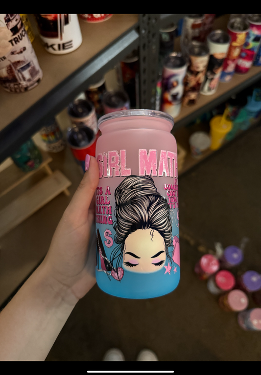 Girl math ombré acrylic