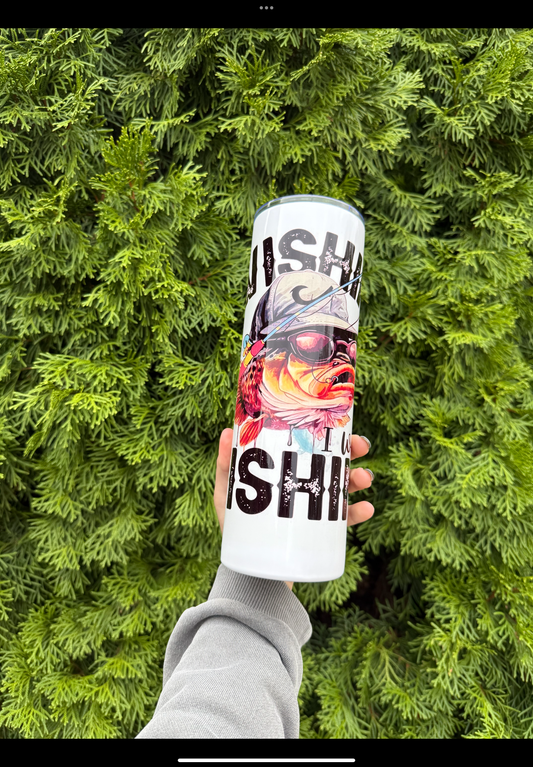 Wishing I was fishing insulated tumbler