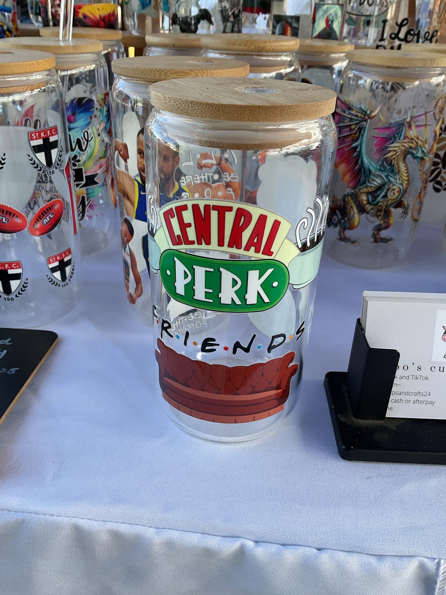 Friends clear glass