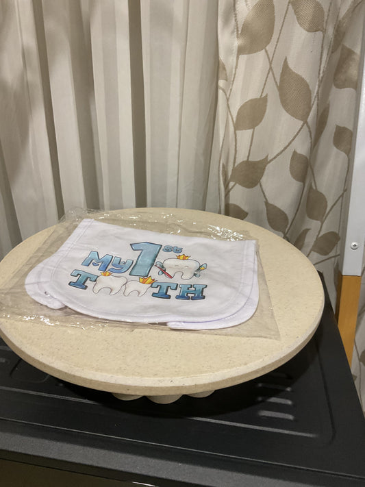 My first tooth bib