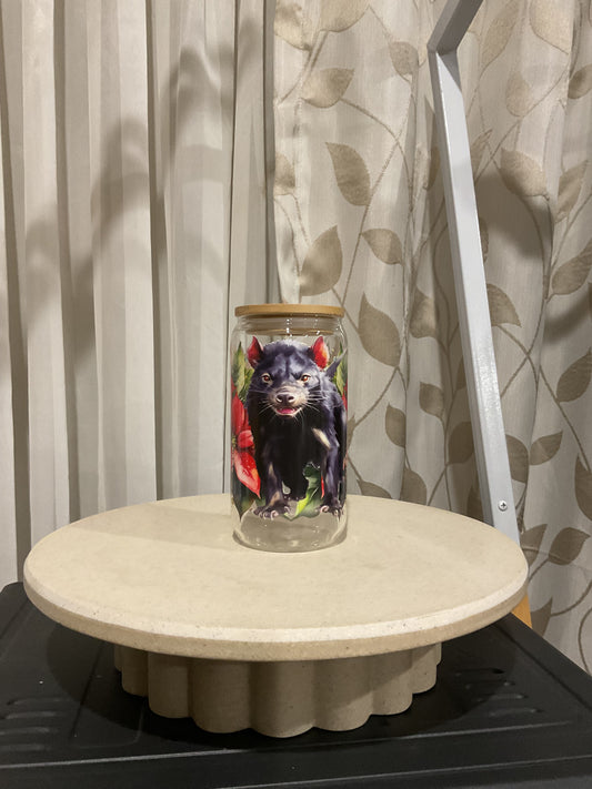 Tasmanian devil clear glass