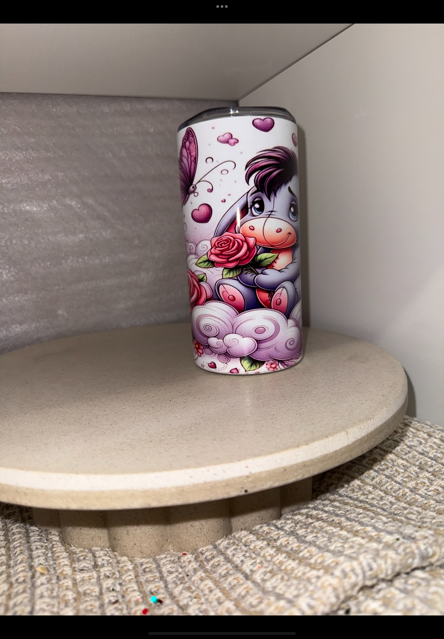 Euyore butterfly kids tumbler