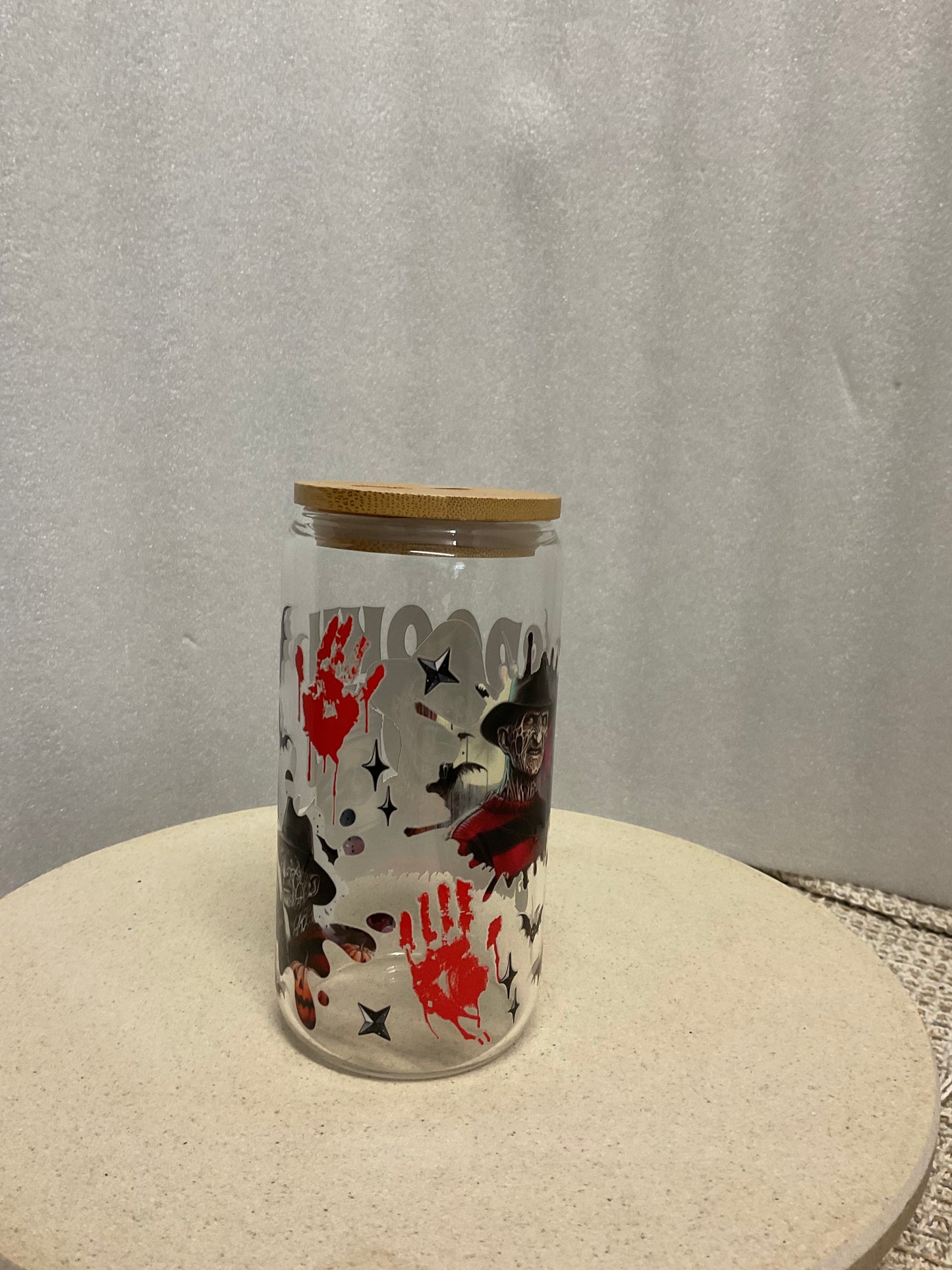 Spooky Halloween glass cup