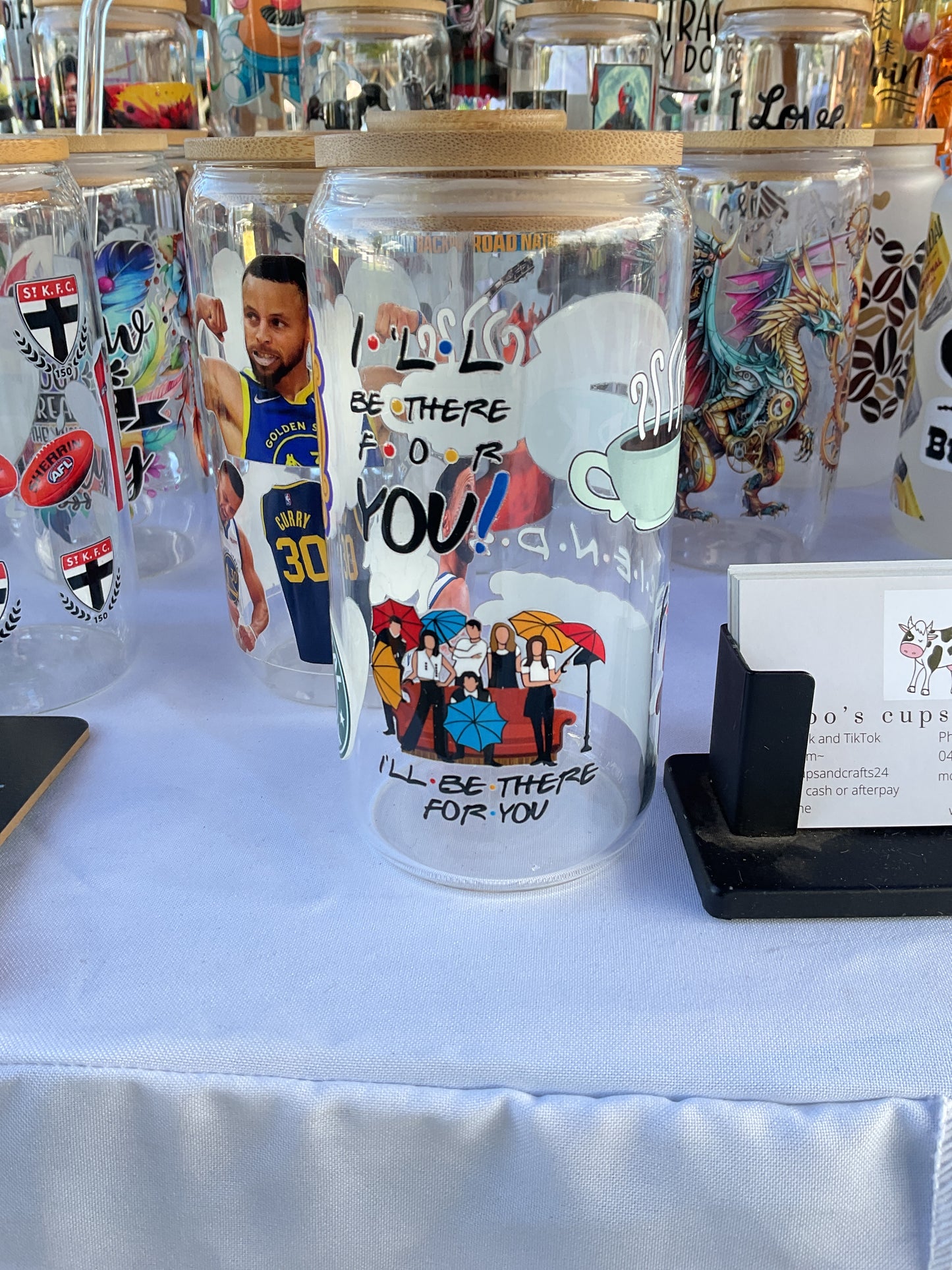 Friends clear glass