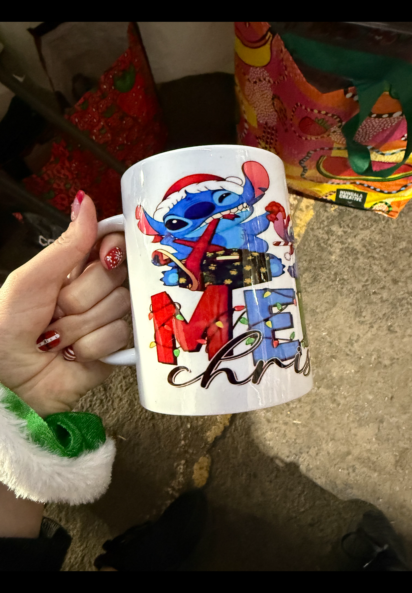 Merry Christmas stitch mug