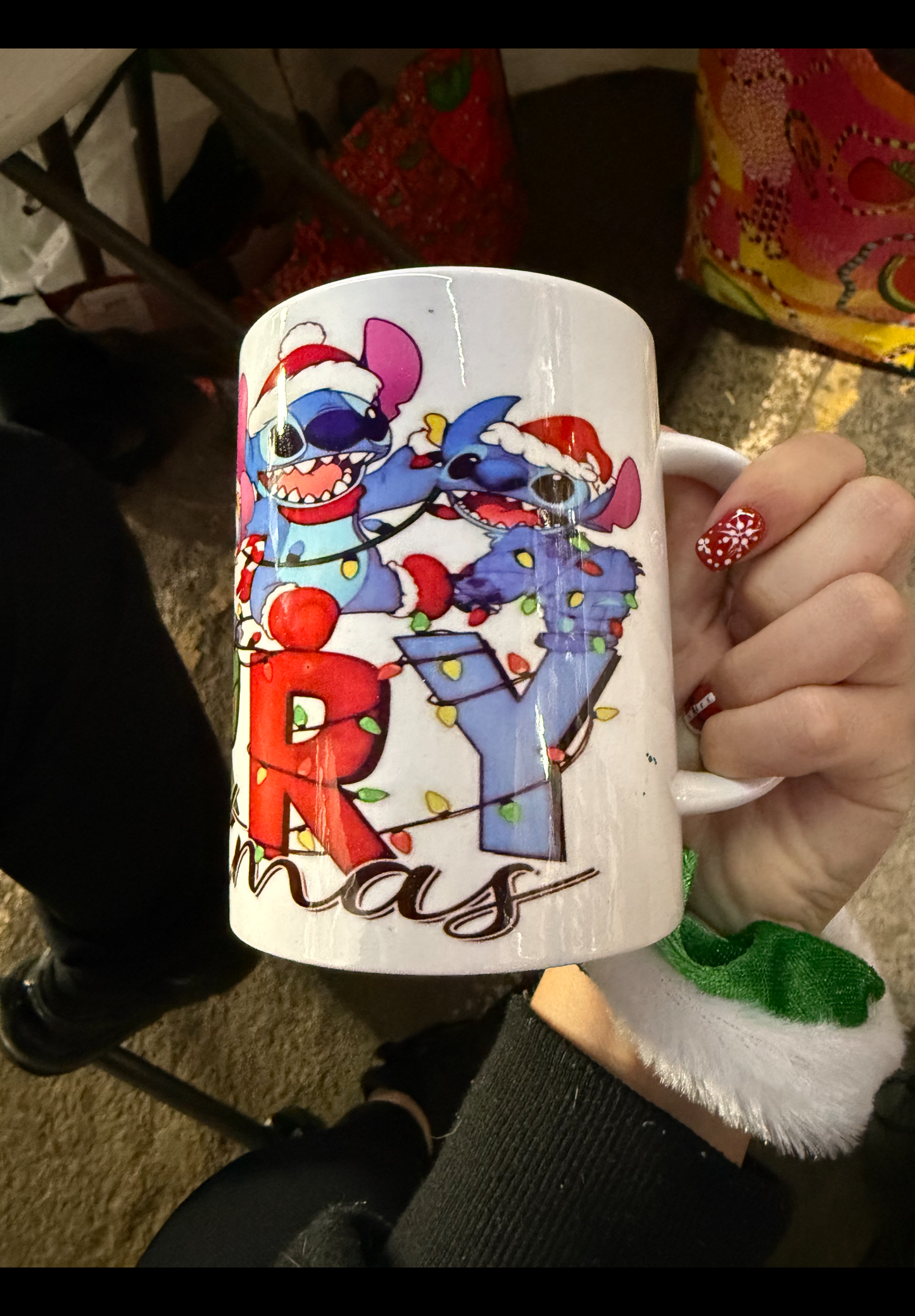 Merry Christmas stitch mug