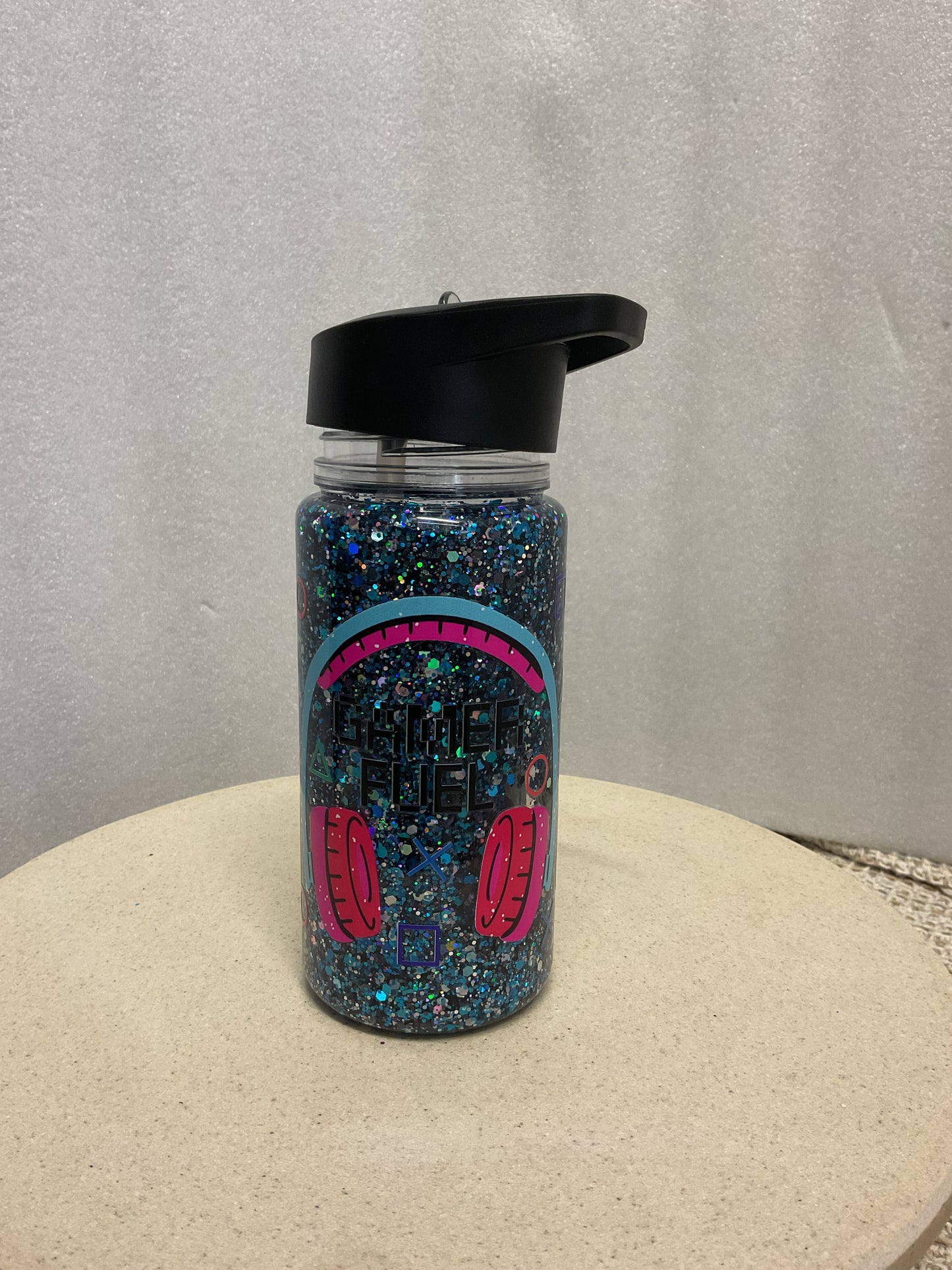 Gamer fuel snowglobe drink bottle