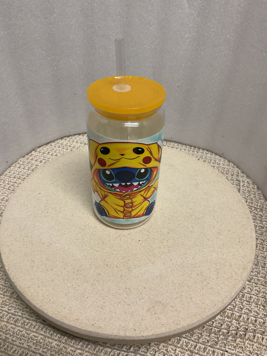 Stitch Pokémon acrylic cup