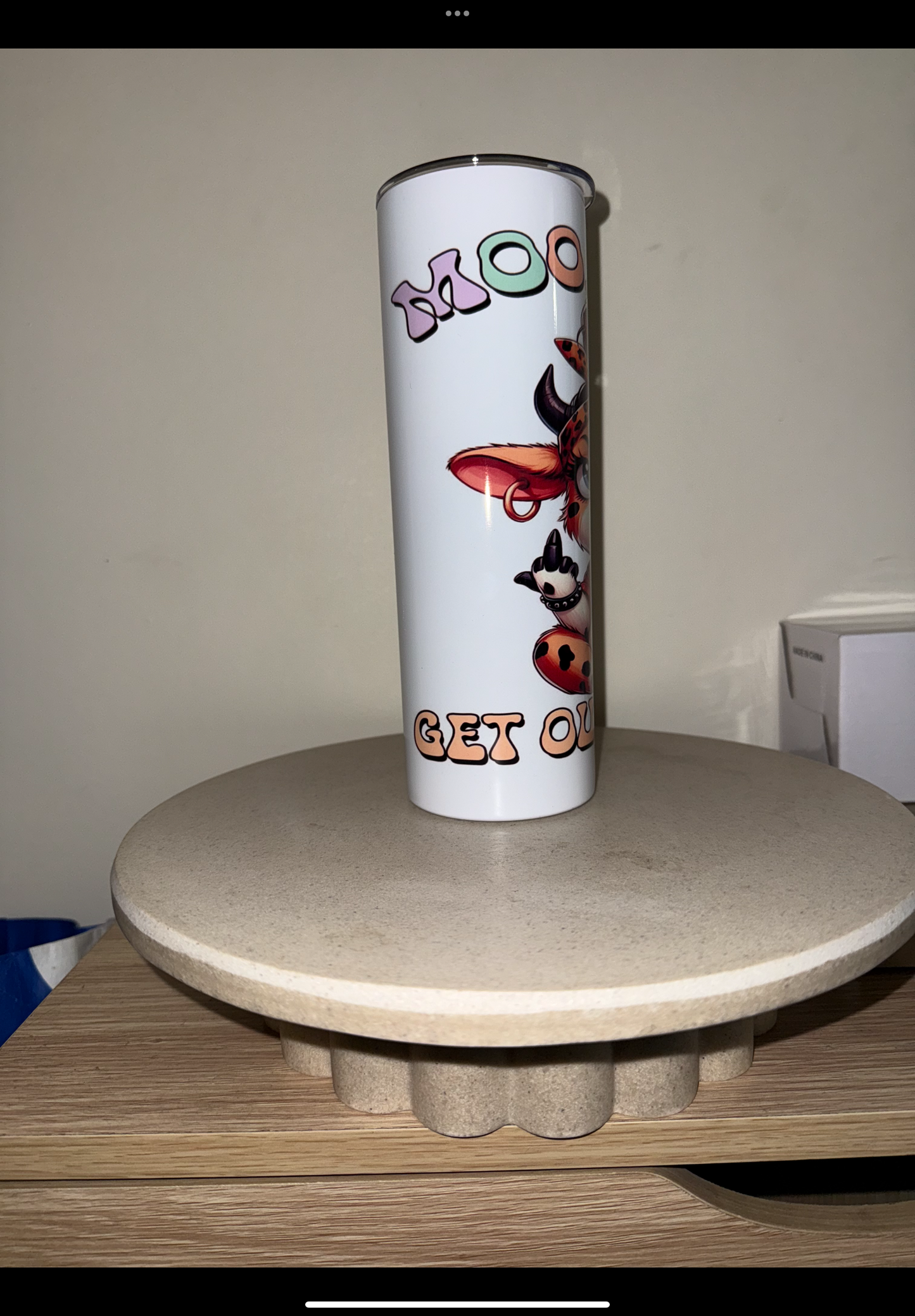 Moo bi#ch get out the way highland cow tumbler