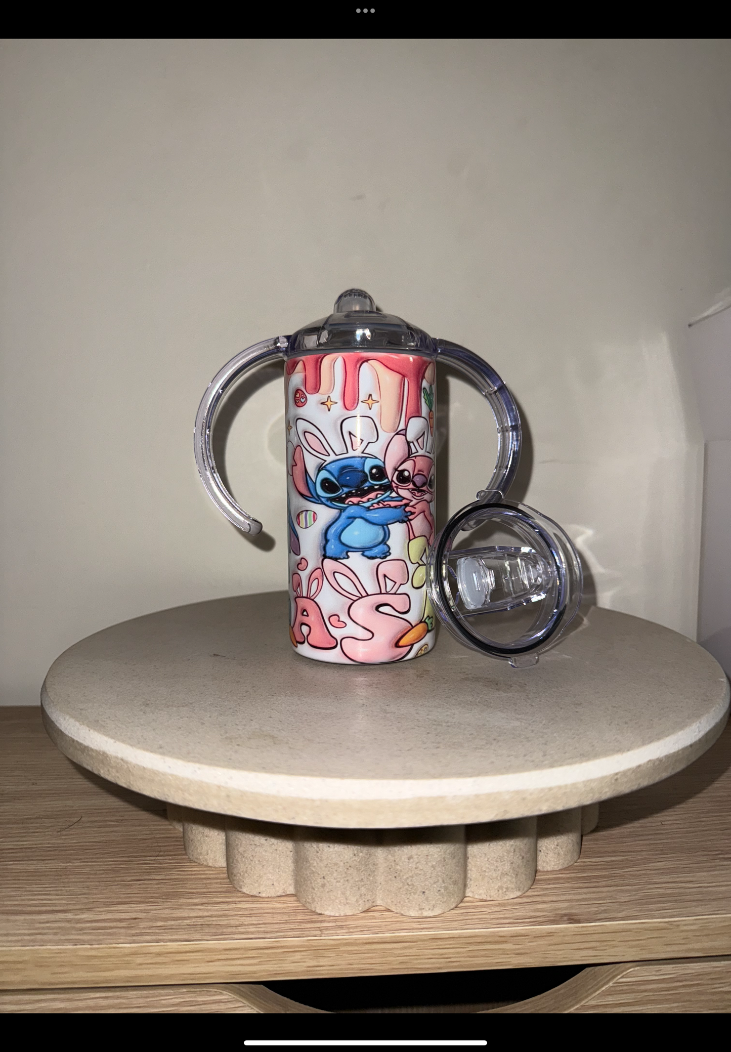 Easter stitch sippy cup