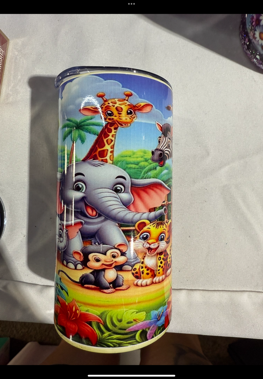 Zoo animals kids tumbler