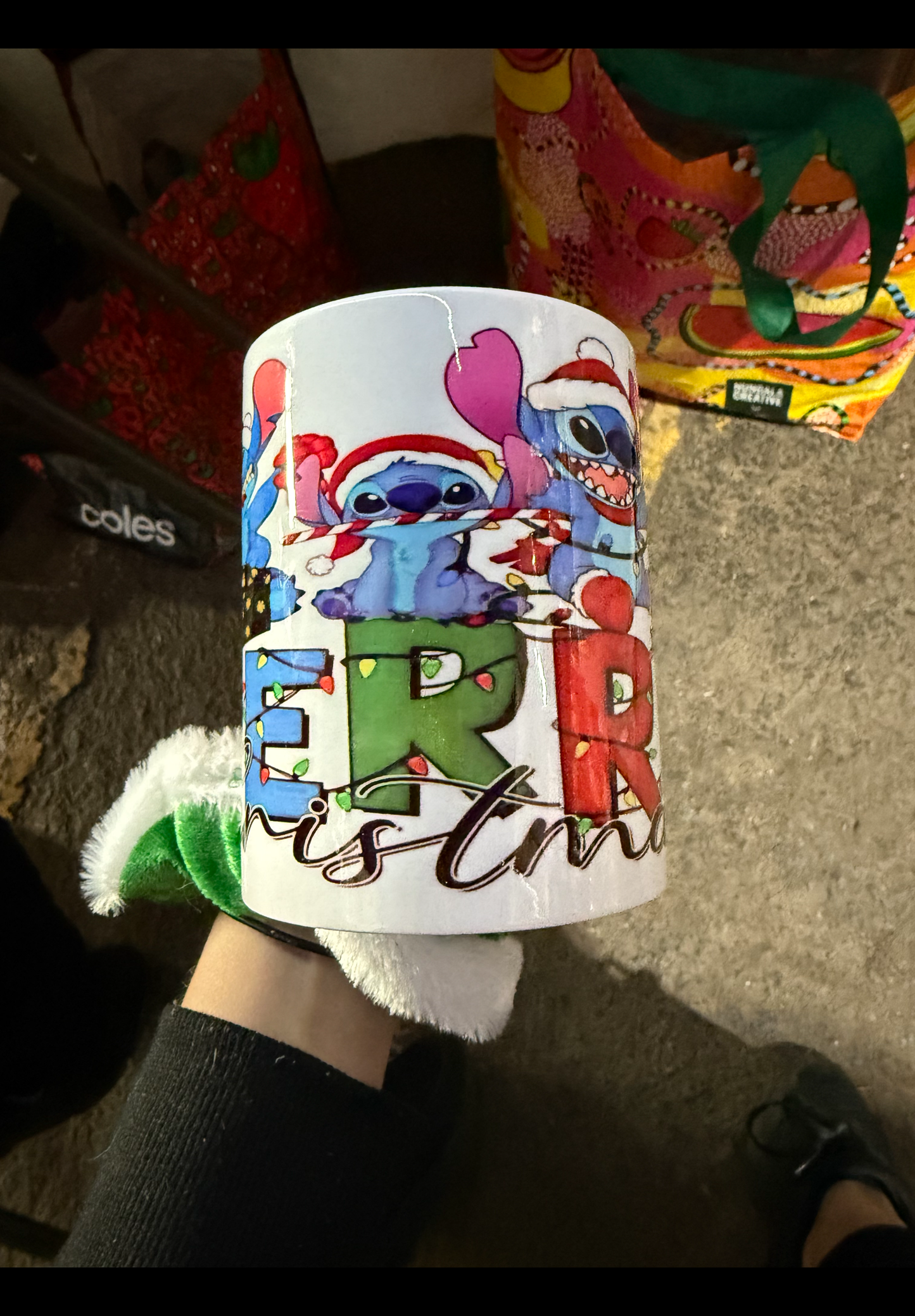 Merry Christmas stitch mug