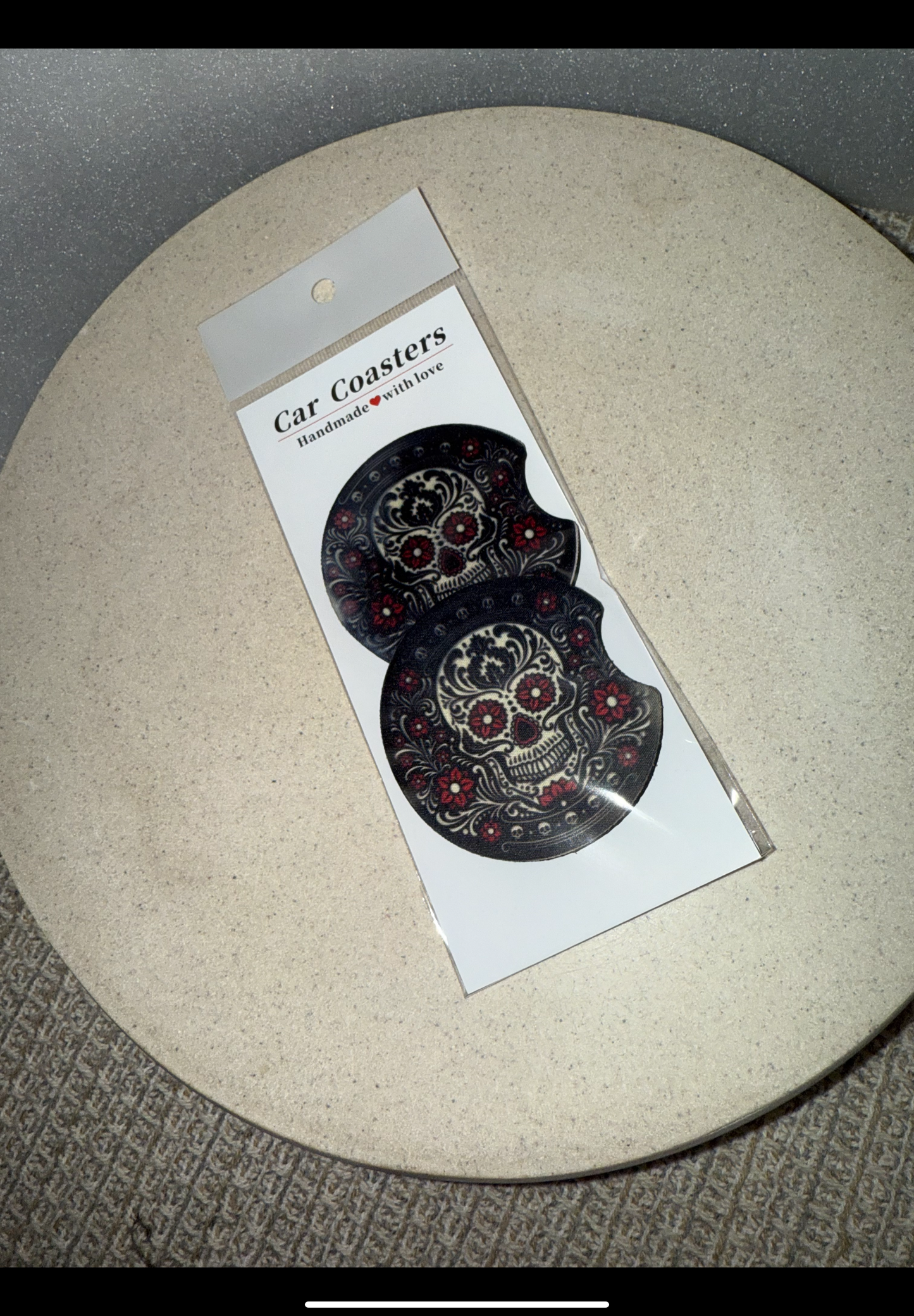 Skull car coasters