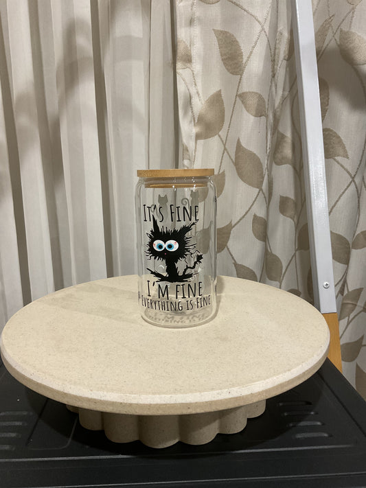 It’s fine I’m fine cat clear glass