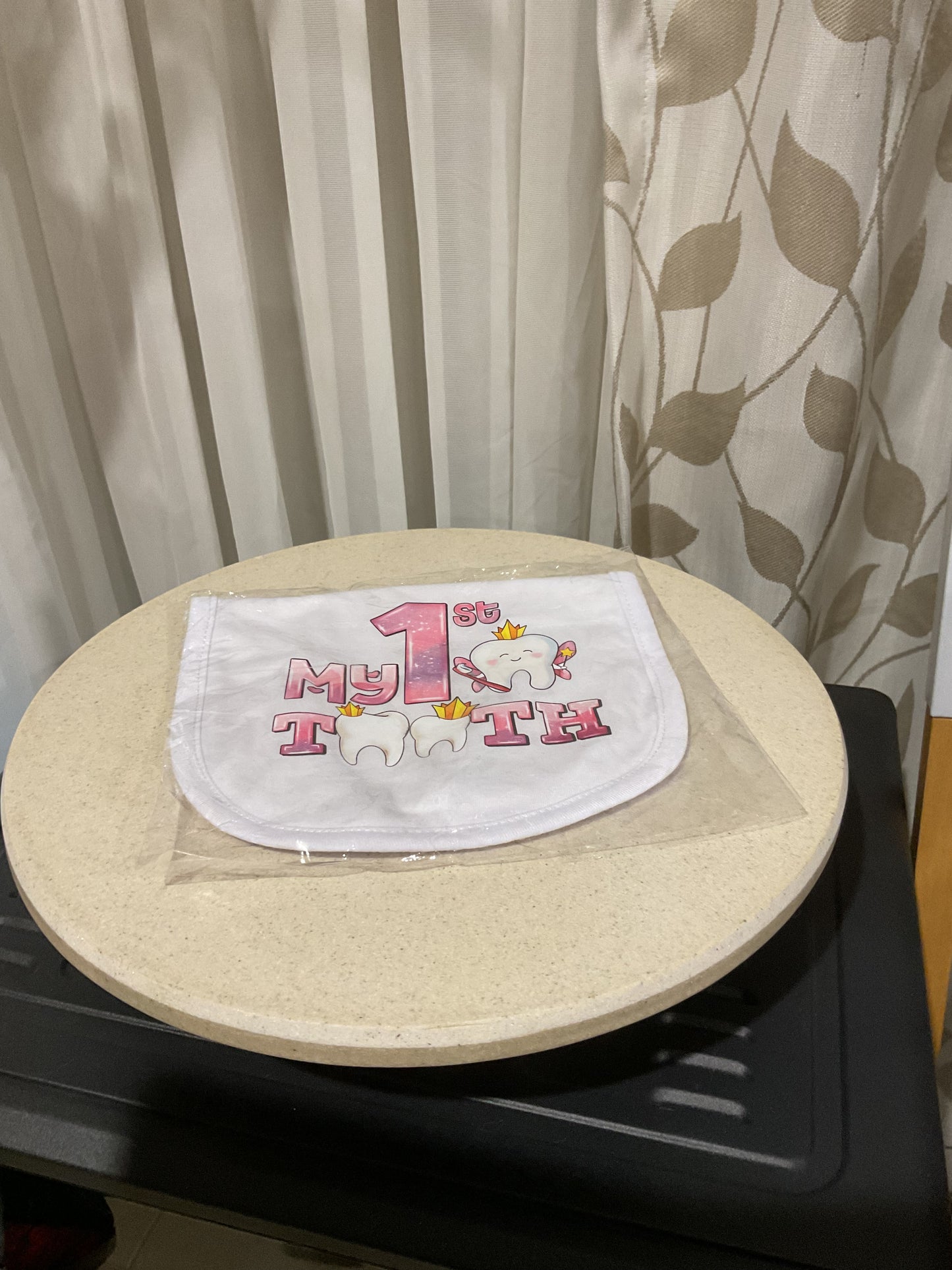 My first tooth bib