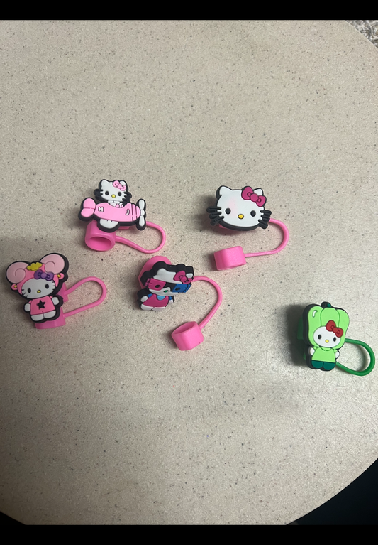 Hello kitty straw toppers