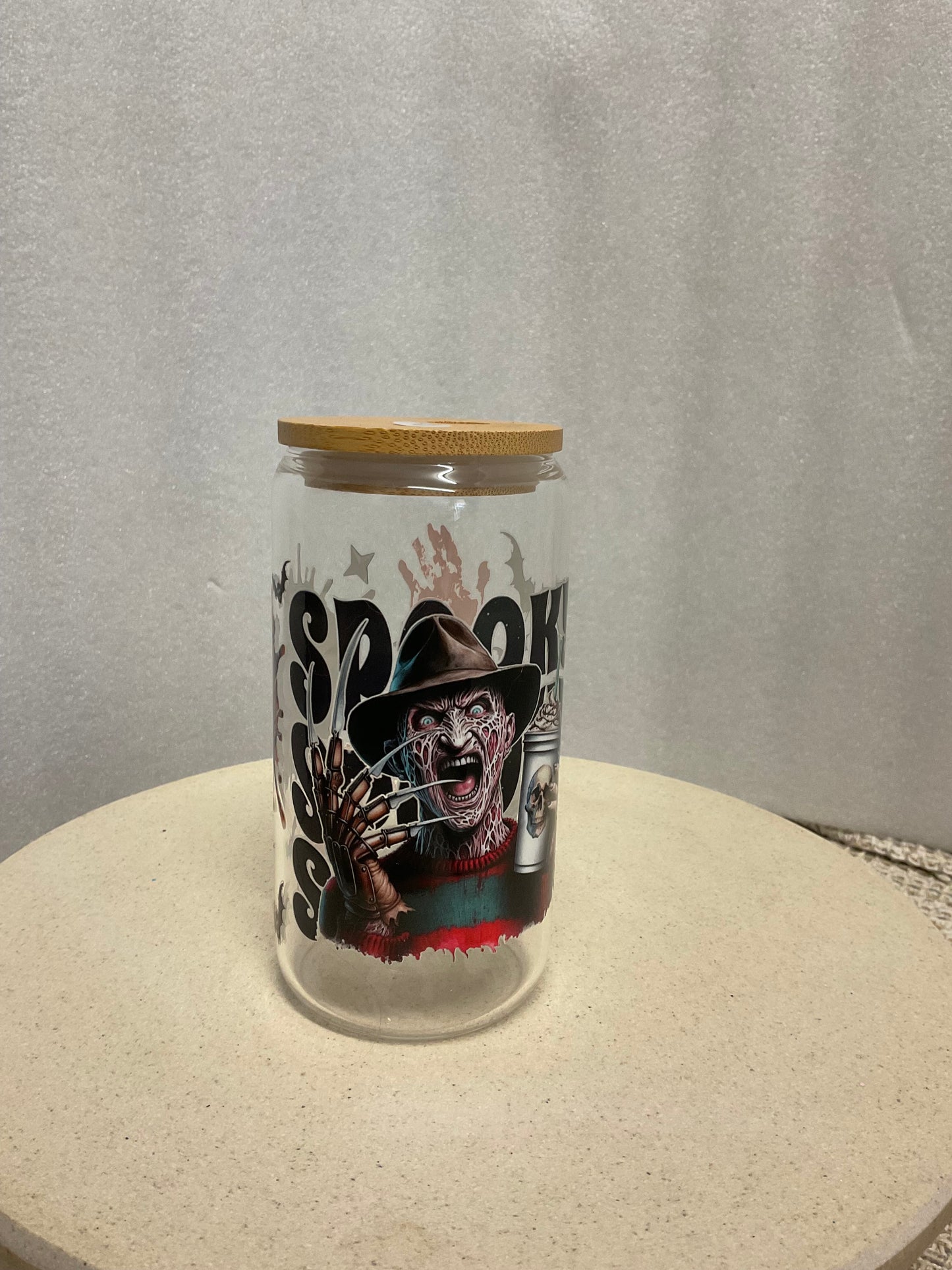 Spooky Halloween glass cup