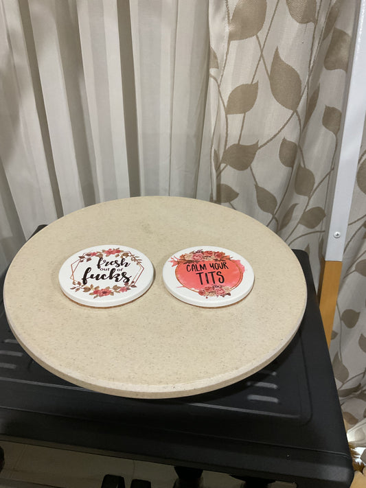 Swearing sayings coasters