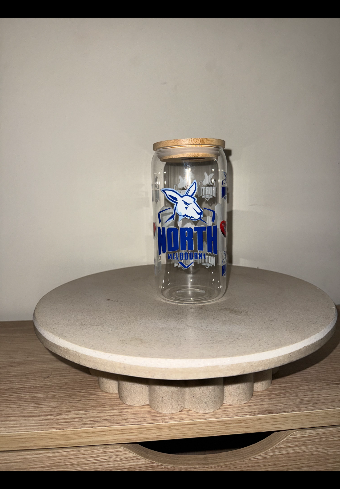 Kangaroos clear glass