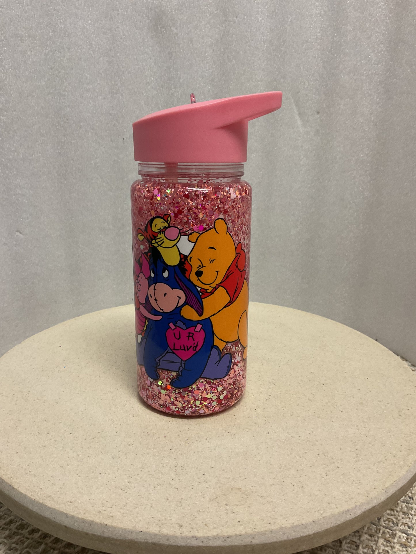 Pooh bear snowglobe drink bottle