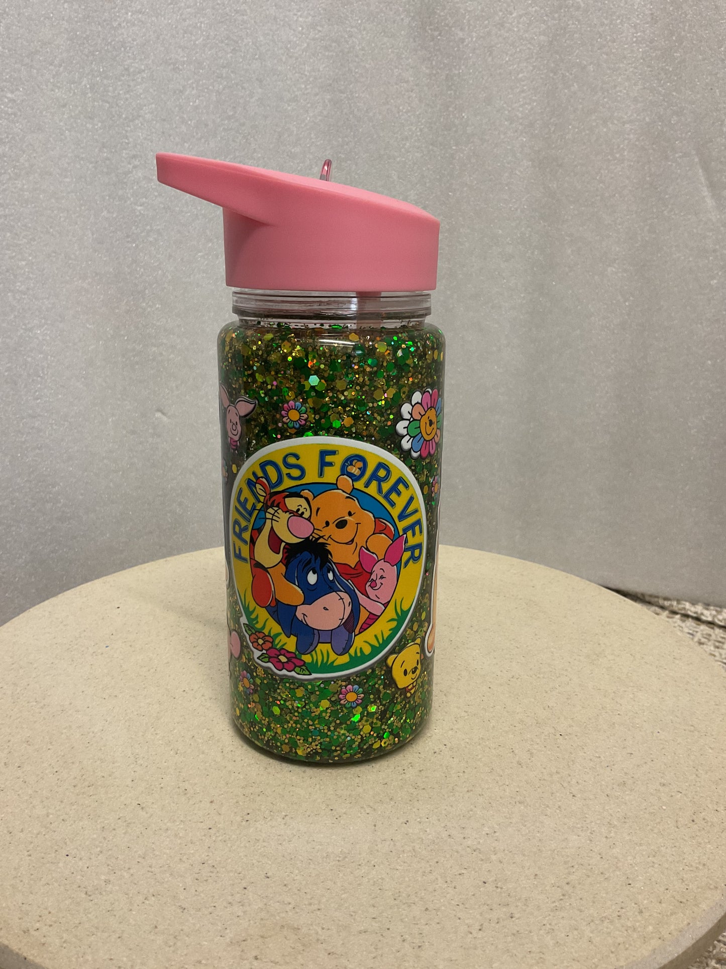 Pooh bear snowglobe drink bottle
