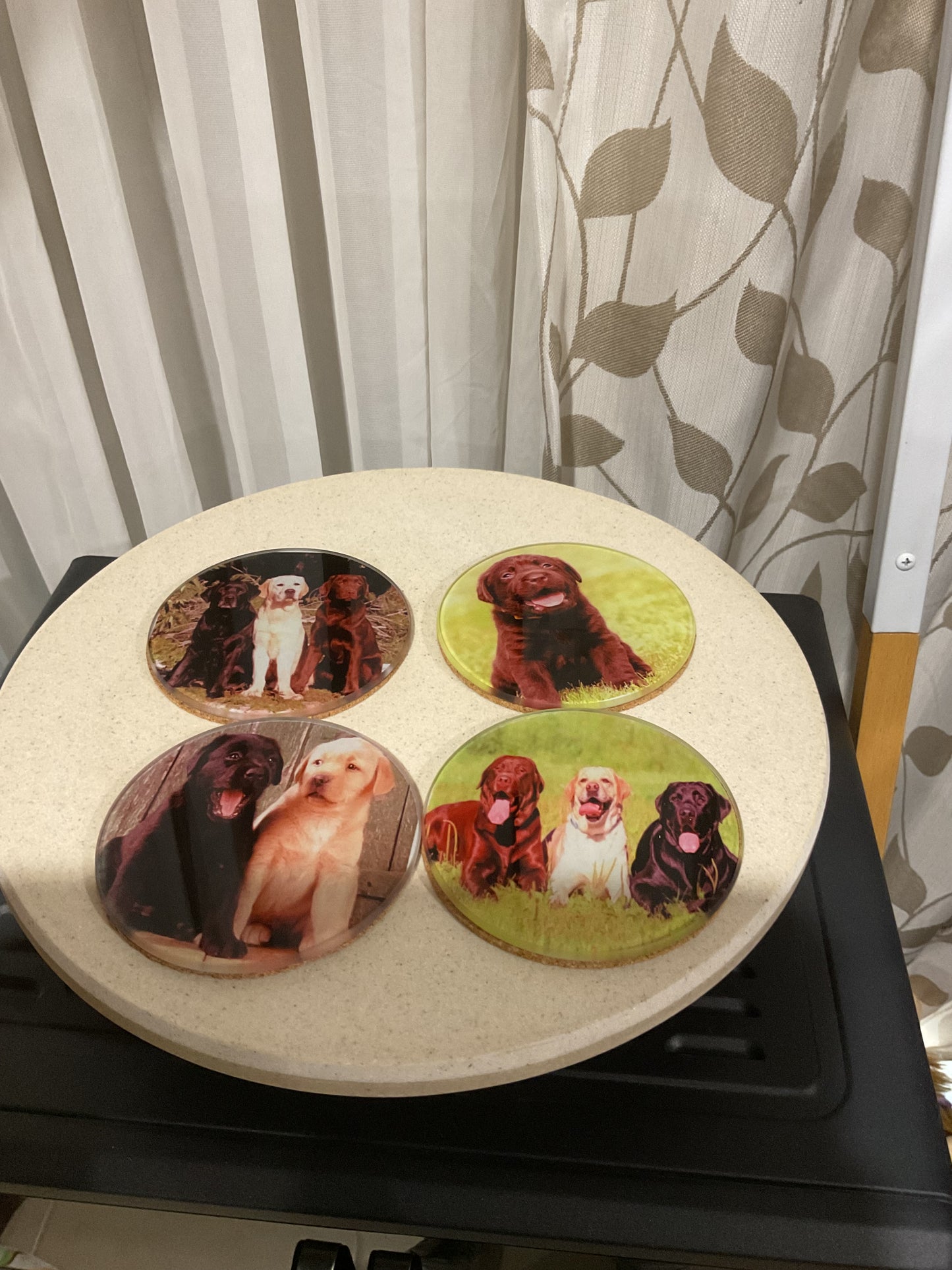 Lab dogs 4 pack coasters