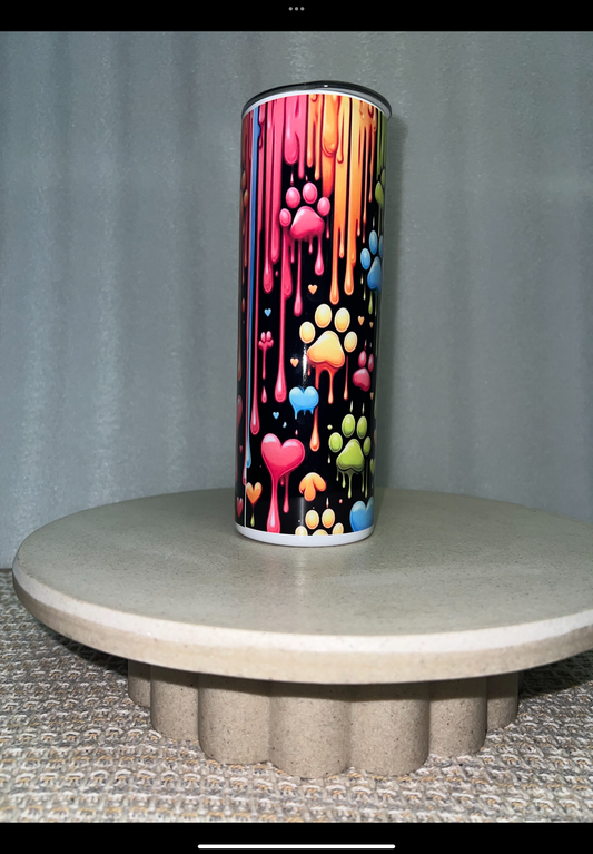 Paws drip tumbler
